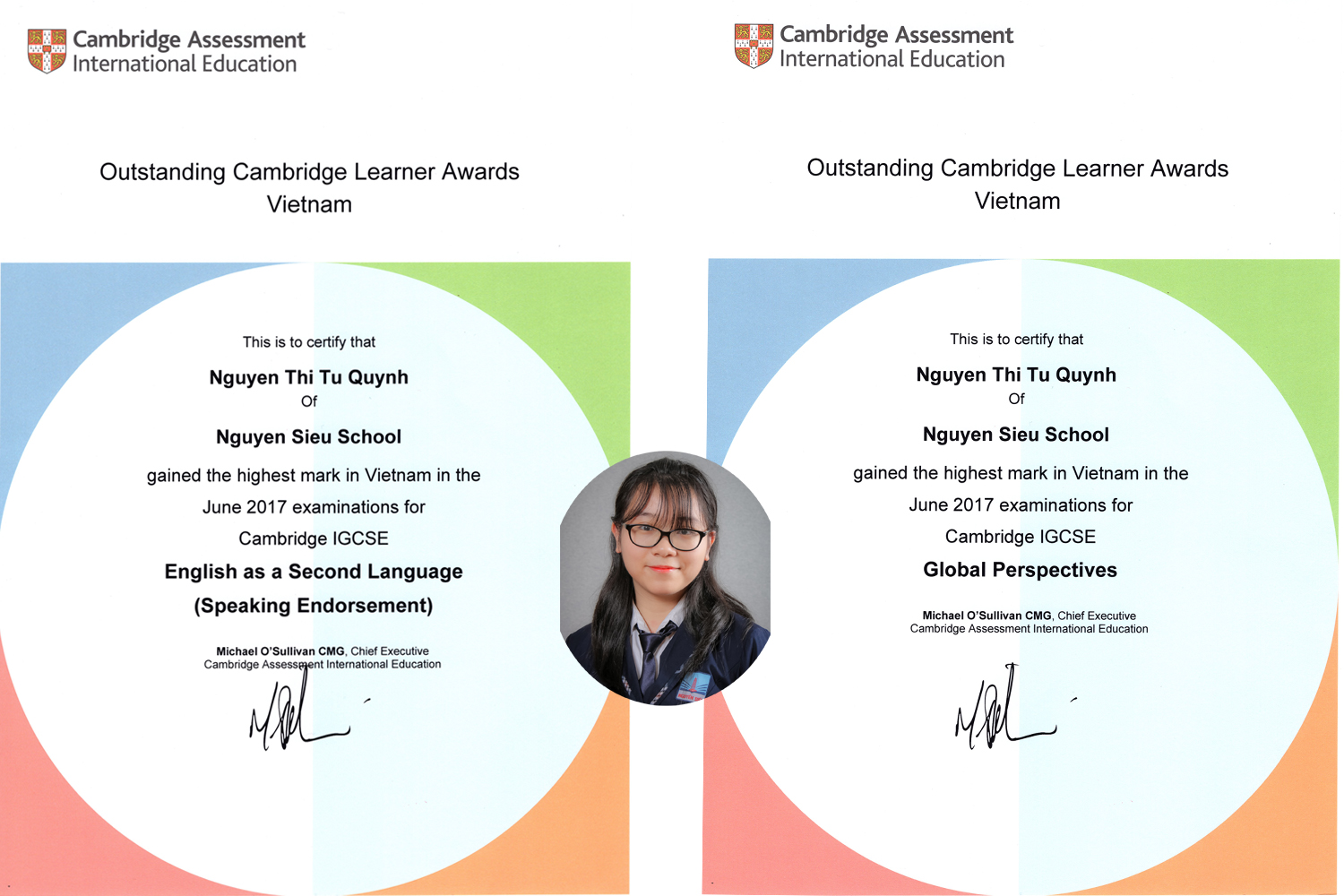 Nguyen Sieu Students Are Top IGCSE Scorers in Vietnam